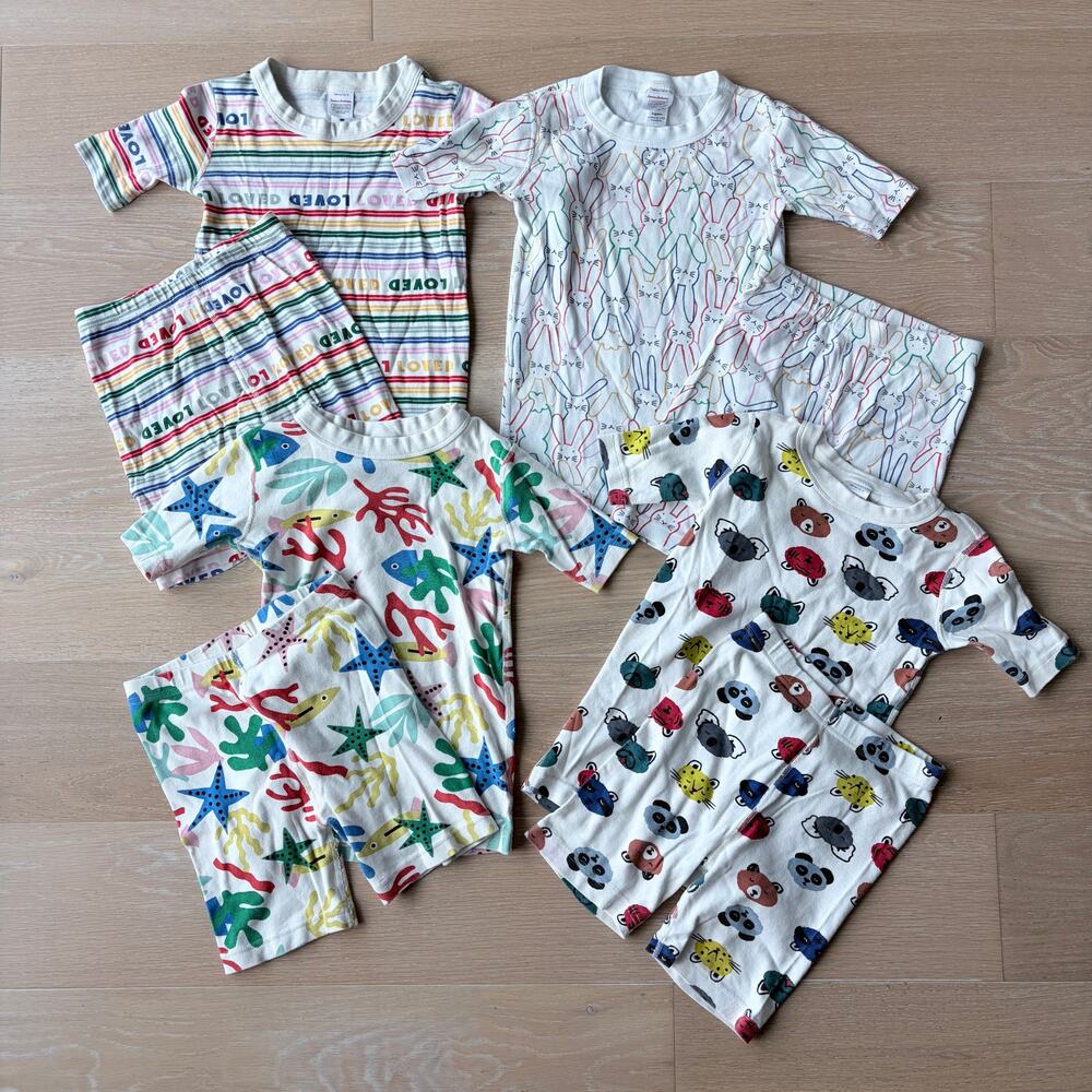 Hanna Andersson Bundle Short Sleeve Shorts Pajama Sets sz 10